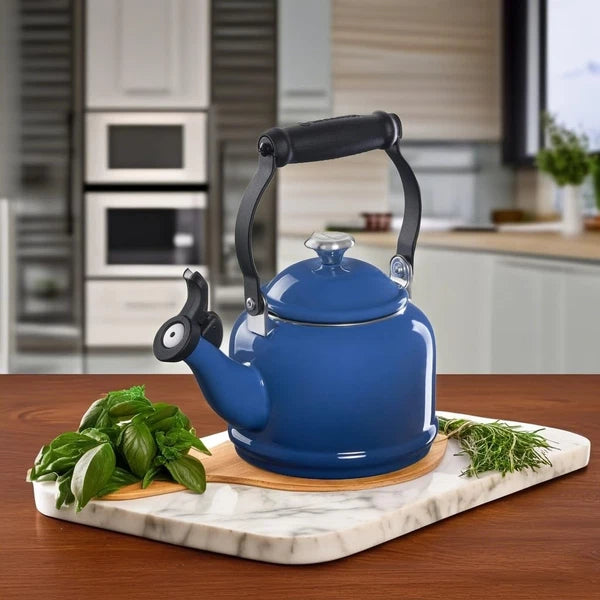 Le Creuset 1.3 Quart Marseille Stovetop Kettle Carbon Steel Enamel Teapot