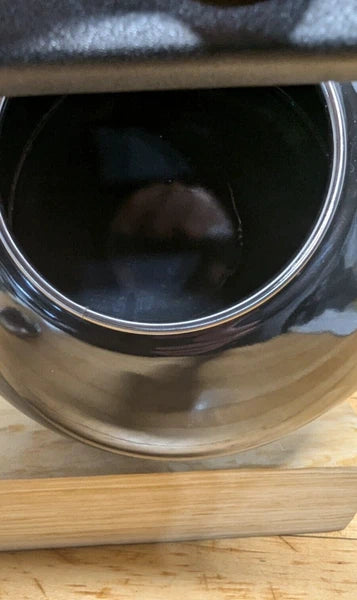 KitchenAid 1.5 Quart Porcelain Enamel Black Whistling Tea kettle
