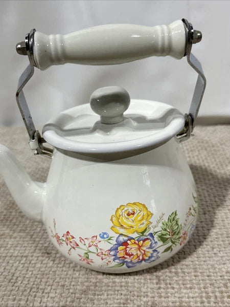 Vintage Kobë Enamel Tea Kettle Floral Design – JCPenney Exclusive