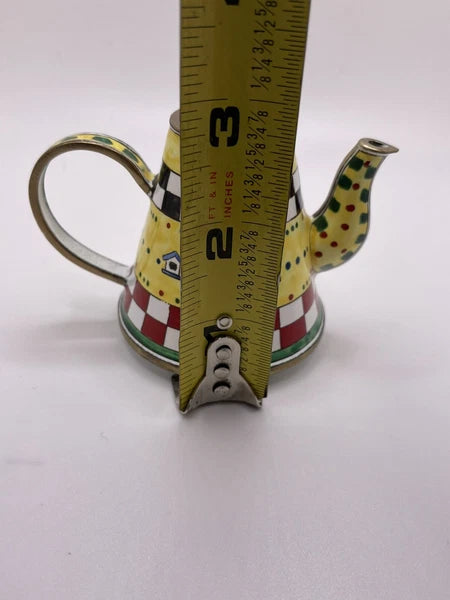 Kelvin Chen Miniature Enamel Teapot Farmhouse #2323 No Lid 2.5x2.5