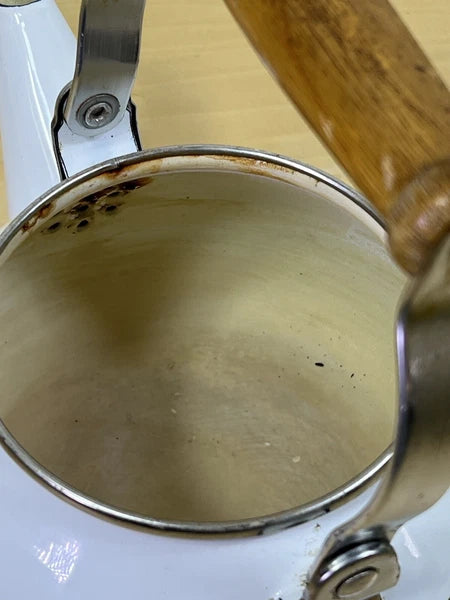 vtg 1983 Enamel Dogwood Tea Pot Kettle Gailstyn-Sutton Cottagecore