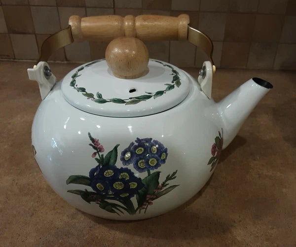 Vintage Teapot Japanese  Noritake Enamel Kettle Teapot