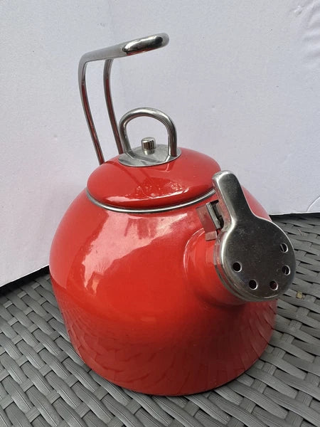 Tea Kettle Martha Stewart Collection 2.5 Qt Enamel Steel Designer Tea Pot